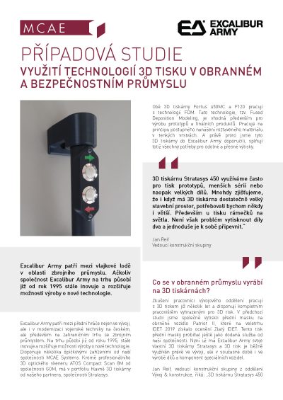 MCAE Případová studie - Excalibur Army 2022