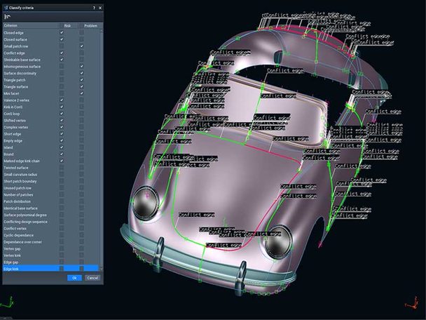 Automatická a ruční optimalizace kvality povrchových modelů CAD